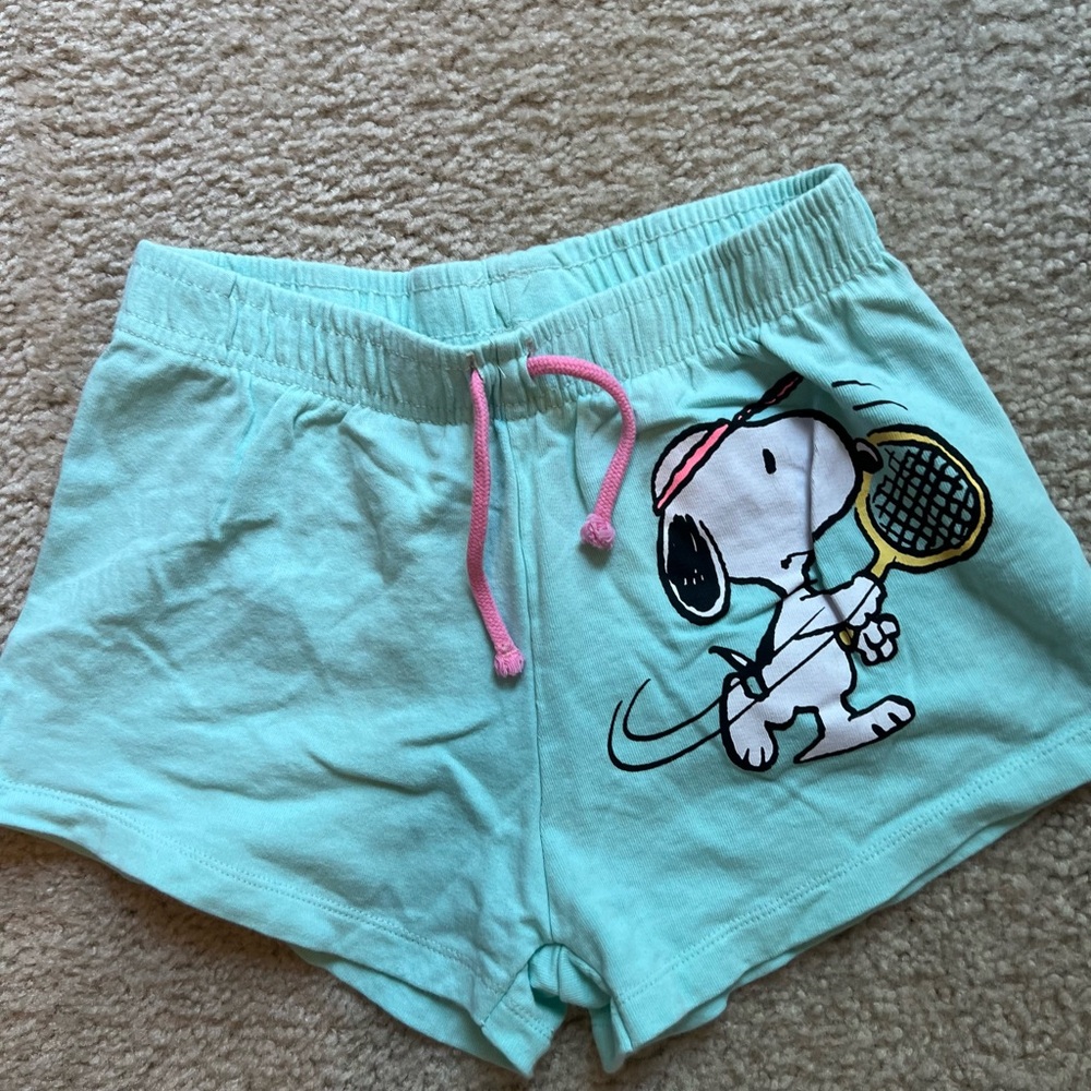 Zara Mint Green Snoopy Women's Shorts